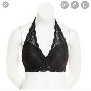 XOXO Olive Green Lace Halter Bra 38DD NWT